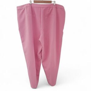 Eloquii Pink Wide Leg Pants Plus Sz 28 High Rise Stretch Dress Pants Officewear